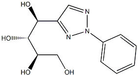 (1S,2R,3R)-1-(2-phenyl-2H-1,2,3-triazol-4-yl)butane-1,2,3,4-tetrol Struktur