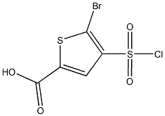 5-bromo-4-(chlorosulfonyl)thiophene-2-carboxylic acid,,结构式