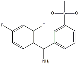 (2,4-difluorophenyl)(3-methanesulfonylphenyl)methanamine,,结构式
