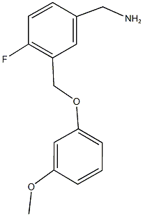 [4-fluoro-3-(3-methoxyphenoxymethyl)phenyl]methanamine Structure