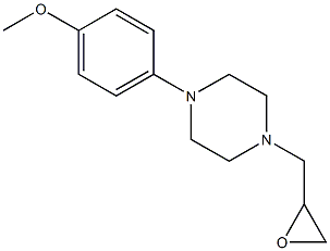 1-(4-methoxyphenyl)-4-(oxiran-2-ylmethyl)piperazine Struktur