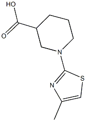 1-(4-methyl-1,3-thiazol-2-yl)piperidine-3-carboxylic acid 结构式