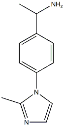 1-[4-(2-methyl-1H-imidazol-1-yl)phenyl]ethan-1-amine 化学構造式