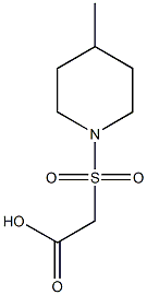 2-[(4-methylpiperidine-1-)sulfonyl]acetic acid 化学構造式