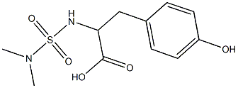 2-[(dimethylsulfamoyl)amino]-3-(4-hydroxyphenyl)propanoic acid 结构式