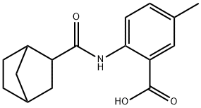 2-{bicyclo[2.2.1]heptane-2-amido}-5-methylbenzoic acid 化学構造式