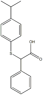 2-phenyl-2-{[4-(propan-2-yl)phenyl]sulfanyl}acetic acid 化学構造式