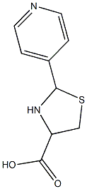 2-pyridin-4-yl-1,3-thiazolidine-4-carboxylic acid 化学構造式
