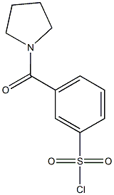 3-(pyrrolidin-1-ylcarbonyl)benzene-1-sulfonyl chloride Struktur