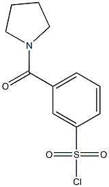 3-(pyrrolidin-1-ylcarbonyl)benzene-1-sulfonyl chloride 结构式