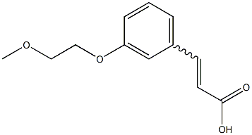 3-[3-(2-methoxyethoxy)phenyl]prop-2-enoic acid 化学構造式