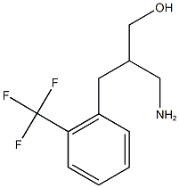 3-amino-2-{[2-(trifluoromethyl)phenyl]methyl}propan-1-ol,,结构式