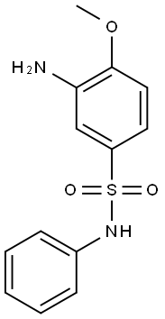 3-amino-4-methoxy-N-phenylbenzene-1-sulfonamide 结构式