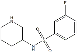 3-fluoro-N-(piperidin-3-yl)benzene-1-sulfonamide,,结构式