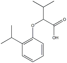 3-methyl-2-[2-(propan-2-yl)phenoxy]butanoic acid Structure