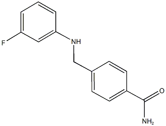 4-{[(3-fluorophenyl)amino]methyl}benzamide 化学構造式