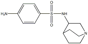 4-amino-N-1-azabicyclo[2.2.2]oct-3-ylbenzenesulfonamide 结构式