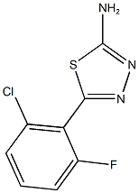 5-(2-chloro-6-fluorophenyl)-1,3,4-thiadiazol-2-amine Struktur