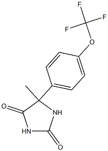 5-methyl-5-[4-(trifluoromethoxy)phenyl]imidazolidine-2,4-dione Structure