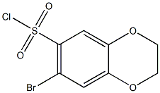 7-bromo-2,3-dihydro-1,4-benzodioxine-6-sulfonyl chloride Struktur