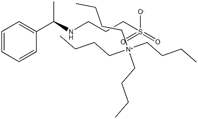 Tetrabutlyammonium 3-[(R)-(+)-1-Phenylethylamino]propane sulfonate 化学構造式