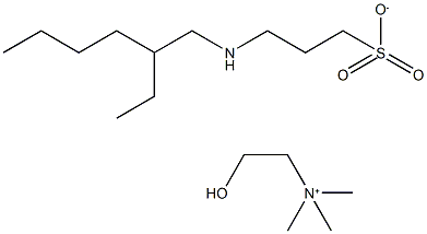 2-Hydroxy-N,N,N-trimethylethanaminium 3-(2-ethylhexylamino)propane-1-sulfonate,,结构式