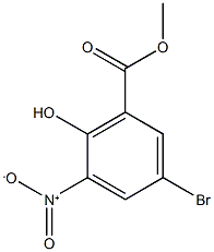 5-Bromo-2-hydroxy-3-nitrobenzoic acid methyl ester,,结构式