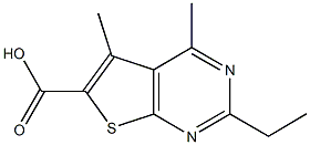 2-ETHYL-4,5-DIMETHYLTHIENO[2,3-D]PYRIMIDINE-6-CARBOXYLIC ACID Structure