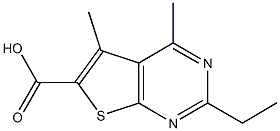 2-ETHYL-4,5-DIMETHYLTHIENO[2,3-D]PYRIMIDINE-6-CARBOXYLIC ACID 化学構造式