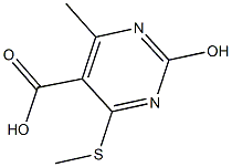 2-HYDROXY-4-METHYL-6-(METHYLTHIO)PYRIMIDINE-5-CARBOXYLIC ACID Structure
