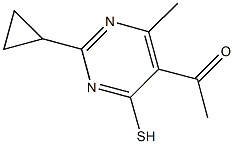 1-(2-CYCLOPROPYL-4-MERCAPTO-6-METHYLPYRIMIDIN-5-YL)ETHANONE Structure