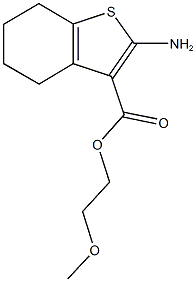 2-METHOXYETHYL 2-AMINO-4,5,6,7-TETRAHYDRO-1-BENZOTHIOPHENE-3-CARBOXYLATE Struktur