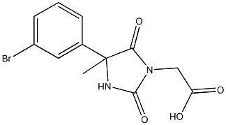  4-(3-BROMOPHENYL)-4-METHYL-2,5-DIOXOIMIDAZOLIDIN-1-YL]ACETIC ACID