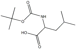 2-[(TERT-BUTOXYCARBONYL)AMINO]-4-METHYLPENTANOIC ACID,,结构式