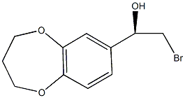 (1R)-2-BROMO-1-(3,4-DIHYDRO-2H-1,5-BENZODIOXEPIN-7-YL)ETHANOL 化学構造式