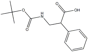 3-(Tert-butoxycarbonylamino)-2-phenylpropanoic acid,,结构式