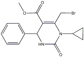 methyl 6-(bromomethyl)-1-cyclopropyl-2-oxo-4-phenyl-1,2,3,4-tetrahydropyrimidine-5-carboxylate Struktur
