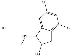 4,6-dichloro-1-(methylamino)indan-2-ol hydrochloride 结构式