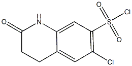 6-chloro-2-oxo-1,2,3,4-tetrahydroquinoline-7-sulfonyl chloride 结构式