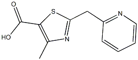 4-methyl-2-(pyridin-2-ylmethyl)-1,3-thiazole-5-carboxylic acid,,结构式