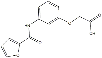 [3-(2-furoylamino)phenoxy]acetic acid,,结构式