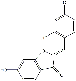 2-(2,4-dichlorobenzylidene)-6-hydroxy-1-benzofuran-3(2H)-one Structure