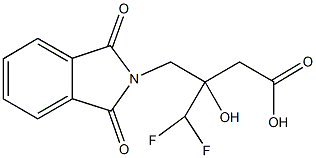 3-[(1,3-dioxo-1,3-dihydro-2H-isoindol-2-yl)methyl]-4,4-difluoro-3-hydroxybutanoic acid Structure