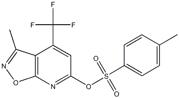 3-methyl-4-(trifluoromethyl)isoxazolo[5,4-b]pyridin-6-yl 4-methylbenzenesulfonate Struktur