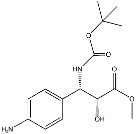 methyl (2R,3S)-3-(4-aminophenyl)-3-[(tert-butoxycarbonyl)amino]-2-hydroxypropanoate Structure