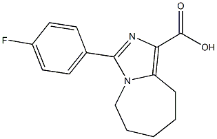 3-(4-fluorophenyl)-6,7,8,9-tetrahydro-5H-imidazo[1,5-a]azepine-1-carboxylic acid Structure