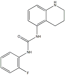 1-(2-fluorophenyl)-3-1,2,3,4-tetrahydroquinolin-5-ylurea Structure