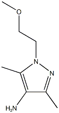 1-(2-methoxyethyl)-3,5-dimethyl-1H-pyrazol-4-amine,,结构式