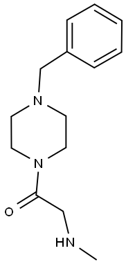 1-(4-benzylpiperazin-1-yl)-2-(methylamino)ethan-1-one Struktur