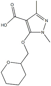 1,3-dimethyl-5-(oxan-2-ylmethoxy)-1H-pyrazole-4-carboxylic acid|